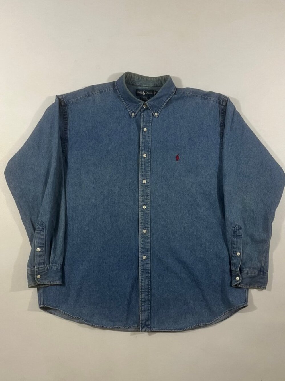 Vintage Ralph Lauren Polo Blake Fit Denim Button Down Shirt XXL